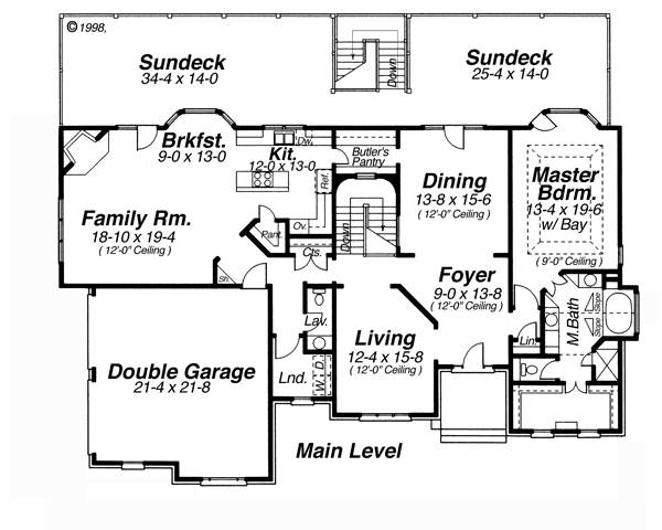 Main Level image of Beaumont House Plan